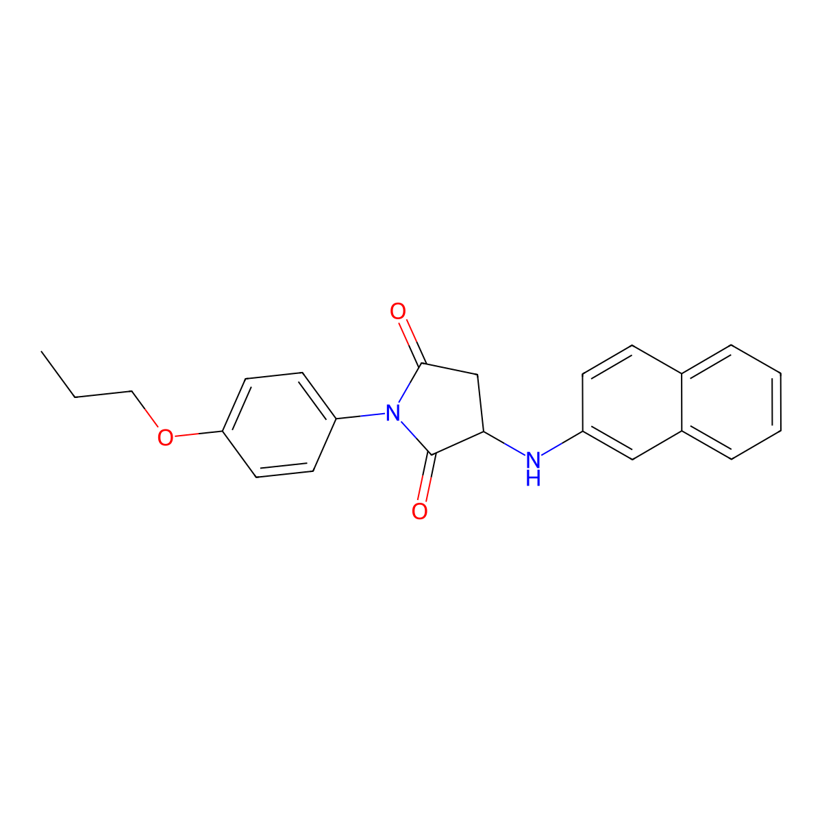 3-(2-Naphthalenylamino)-1-(4-propoxyphenyl)-2,5-pyrrolidinedione molecular structure, CAS 1009232-50-1