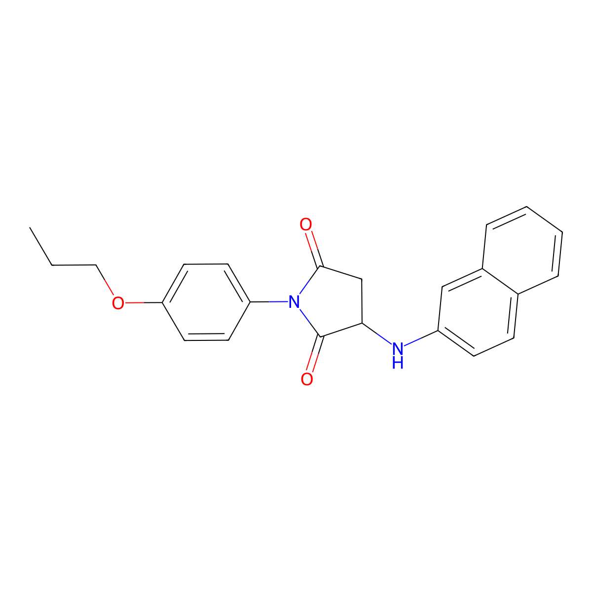 3-(2-Naphthalenylamino)-1-(4-propoxyphenyl)-2,5-pyrrolidinedione molecular structure, CAS 1009232-50-1
