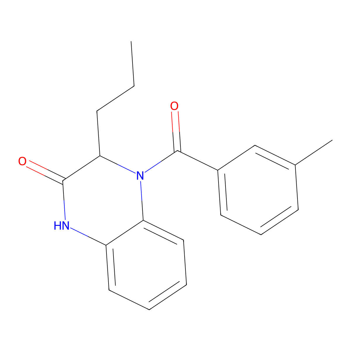 4-(3-methylbenzoyl)-3-propyl-3,4-dihydro-2(1H)-quinoxalinone molecular structure, CAS 1009235-41-9