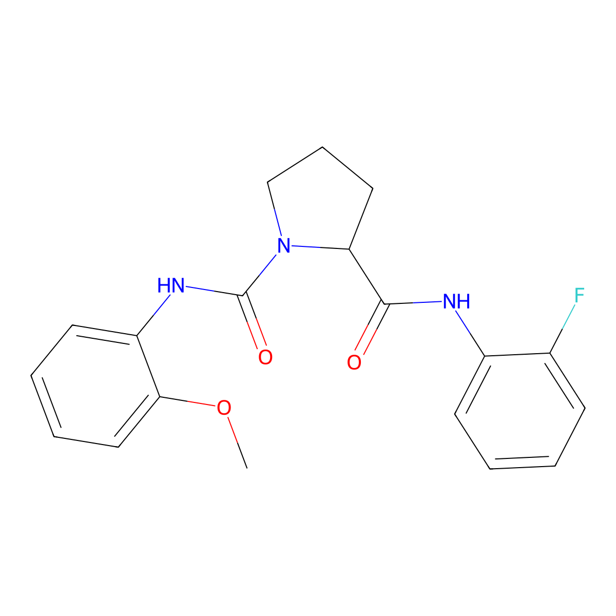 N2-(2-Fluorophenyl)-N1-(2-methoxyphenyl)-1,2-pyrrolidinedicarboxamide molecular structure, CAS 1009235-47-5
