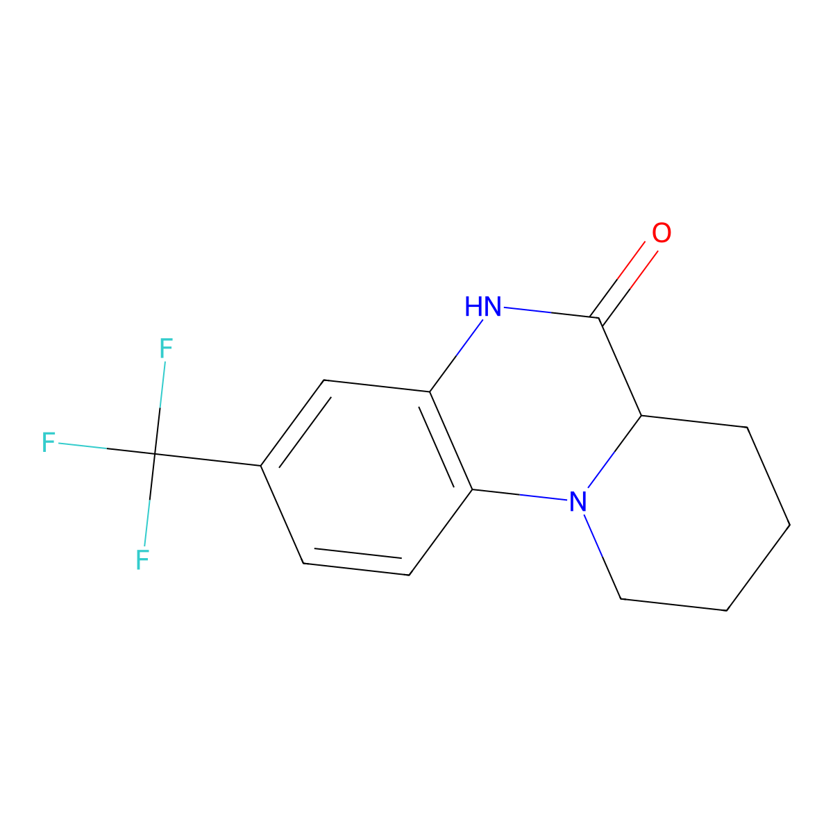 3-(trifluoromethyl)-7,8,9,10-tetrahydro-5H-pyrido[1,2-a]quinoxalin-6(6aH)-one molecular structure, CAS 1009240-54-3