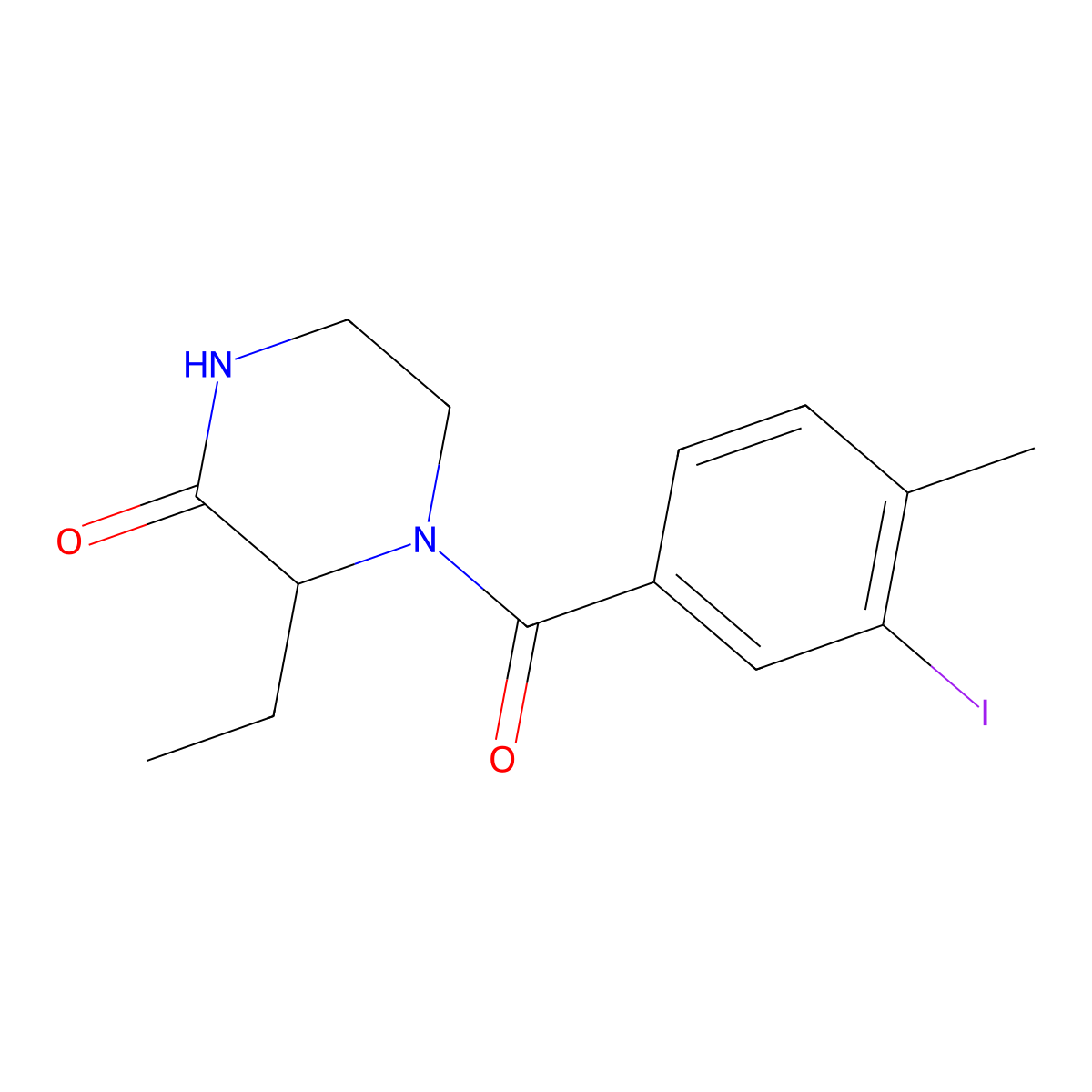 3-Ethyl-4-(3-iodo-4-methylbenzoyl)piperazin-2-one molecular structure, CAS 1009240-72-5