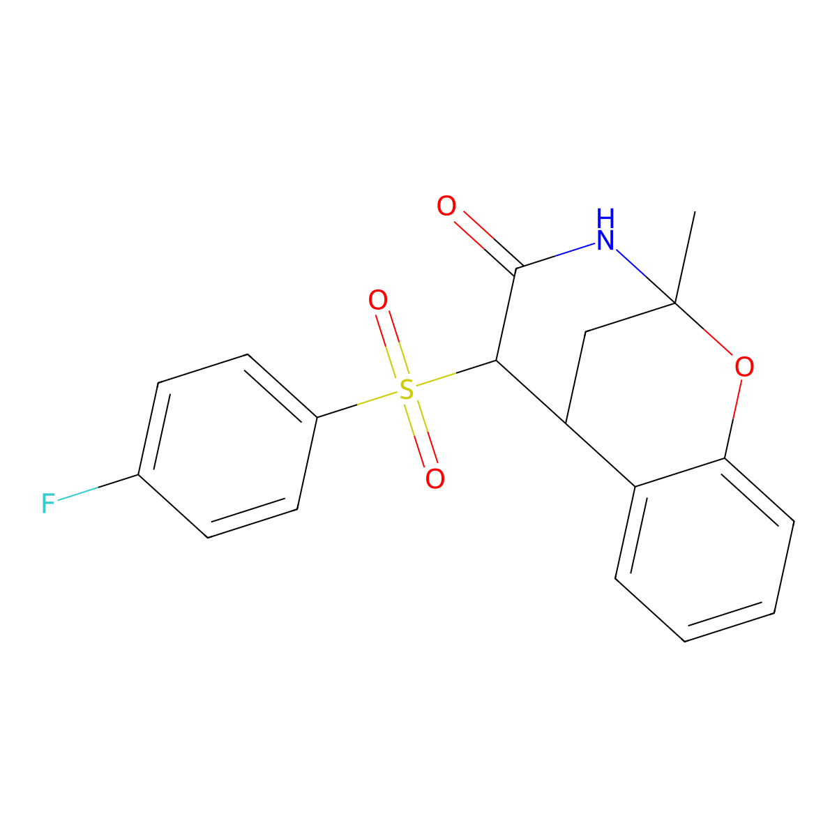 12-(4-Fluorobenzenesulfonyl)-9-methyl-8-oxa-10-azatricyclo[7.3.1.0^{2,7}]trideca-2,4,6-trien-11-one molecular structure, CAS 1009241-62-6