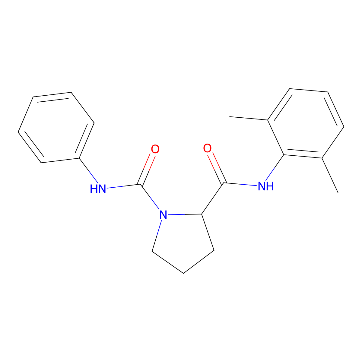 N~2~-(2,6-dimethylphenyl)-N~1~-phenylpyrrolidine-1,2-dicarboxamide molecular structure, CAS 1009244-30-7
