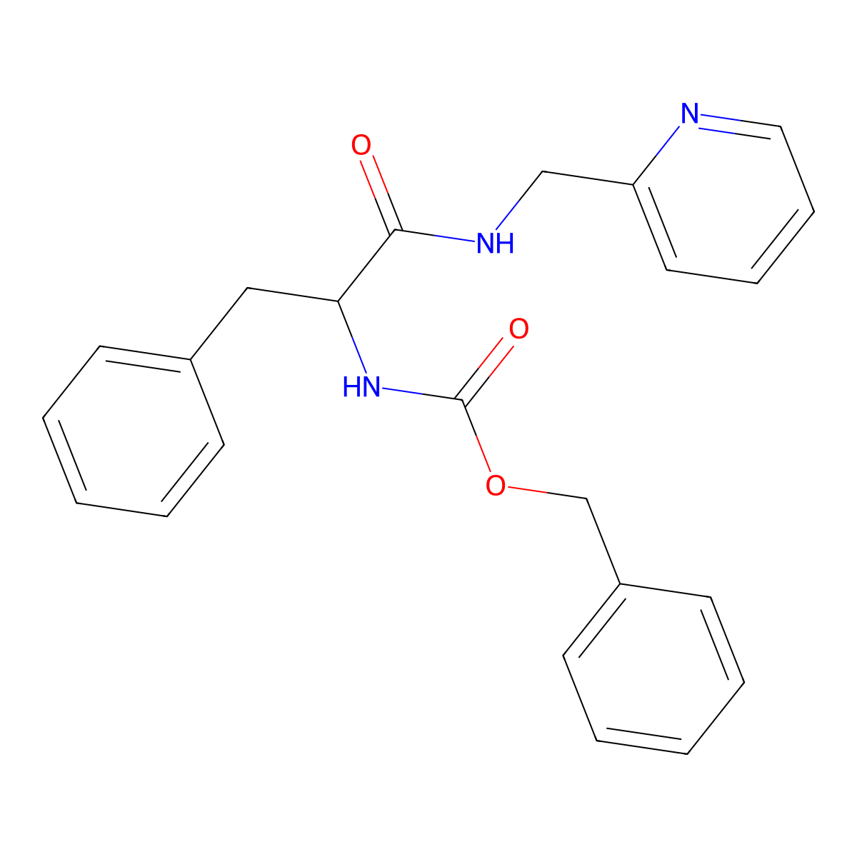 (2-Phenyl-1-[(pyridin-2-ylmethyl)-carbamoyl]-ethyl)-carbamic acid benzyl ester molecular structure, CAS 1009244-43-2