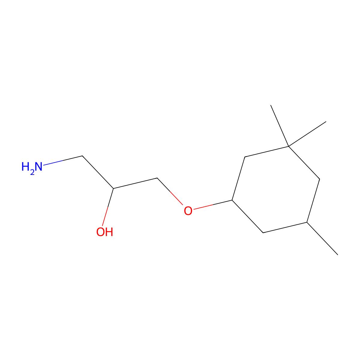 1-Amino-3-((3,3,5-trimethylcyclohexyl)oxy)propan-2-ol molecular structure, CAS 1009247-18-0