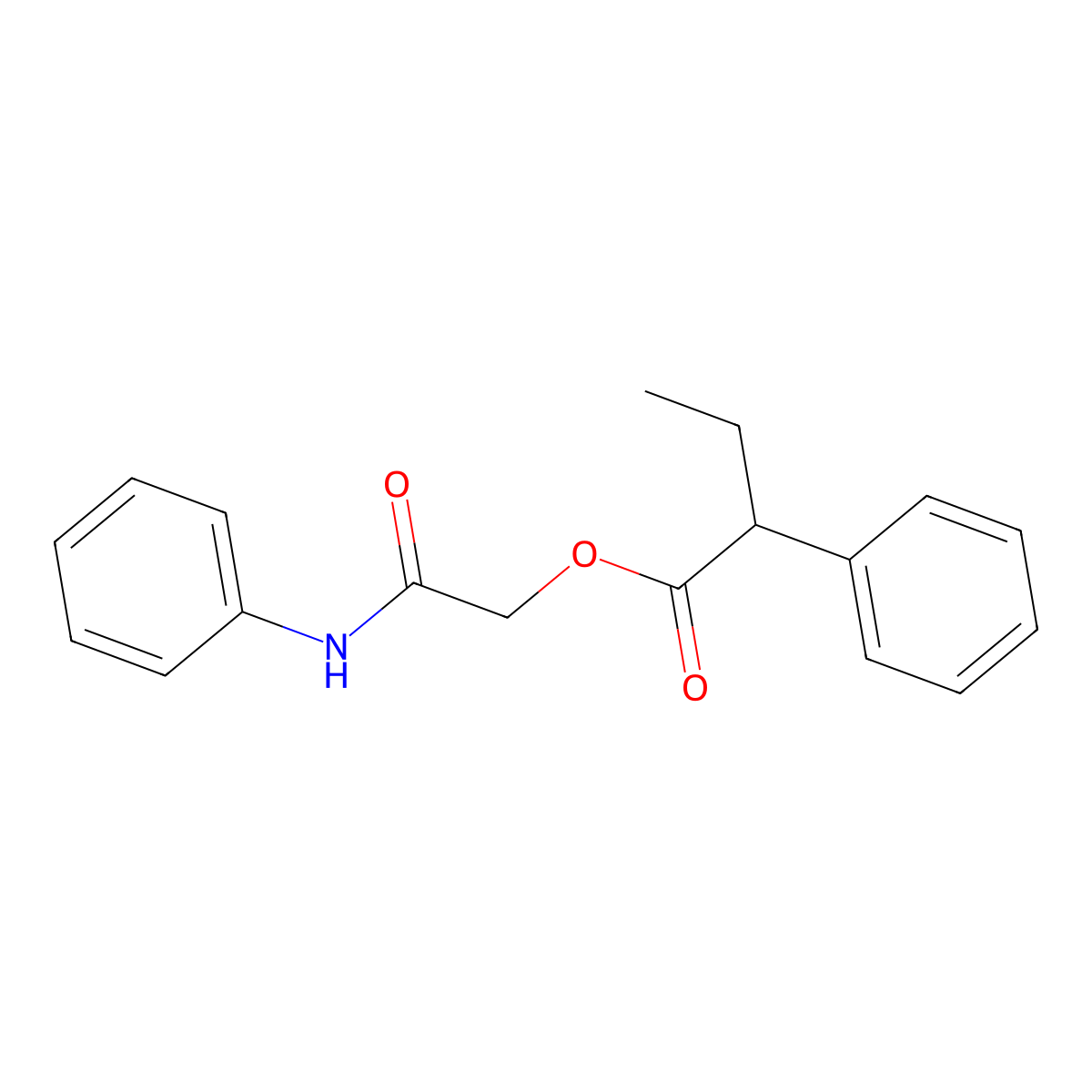 2-Oxo-2-(phenylamino)ethyl 2-phenylbutanoate molecular structure, CAS 1009247-89-5