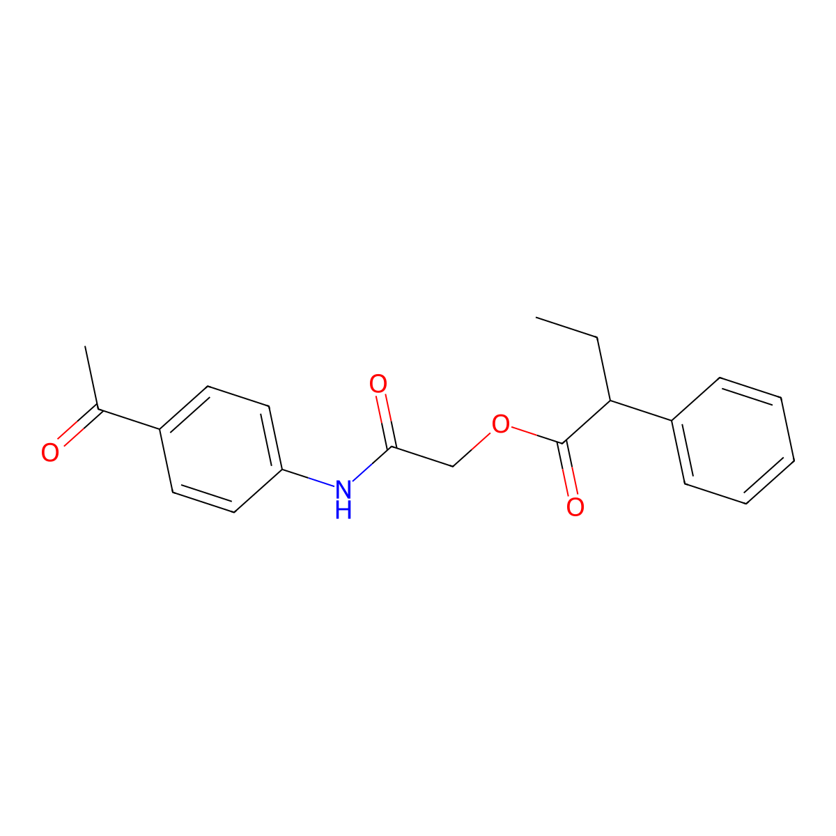 2-((4-Acetylphenyl)amino)-2-oxoethyl 2-phenylbutanoate molecular structure, CAS 1009248-13-8