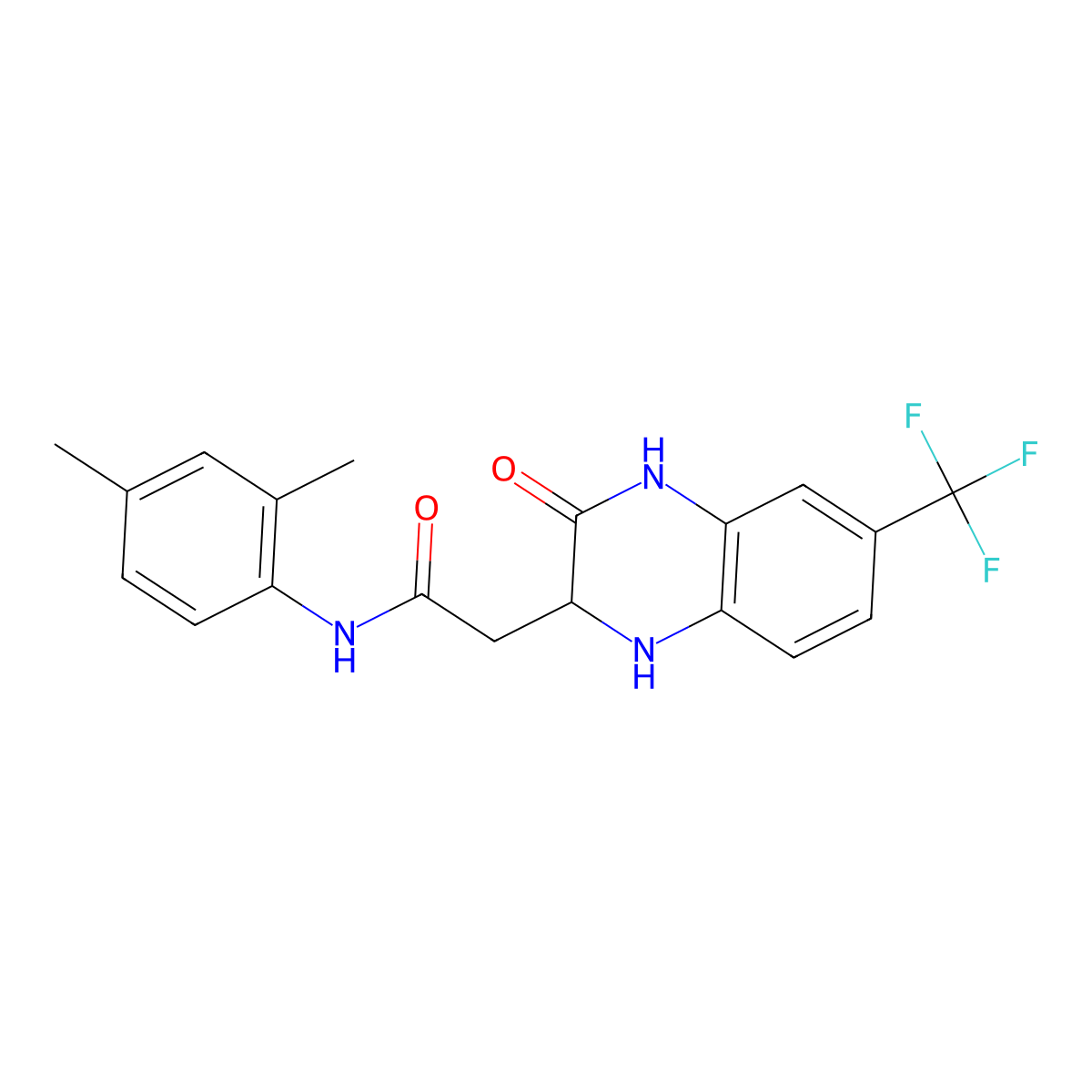 N-(2,4-dimethylphenyl)-2-[3-oxo-6-(trifluoromethyl)-2,4-dihydro-1H-quinoxalin-2-yl]acetamide molecular structure, CAS 1009249-30-2