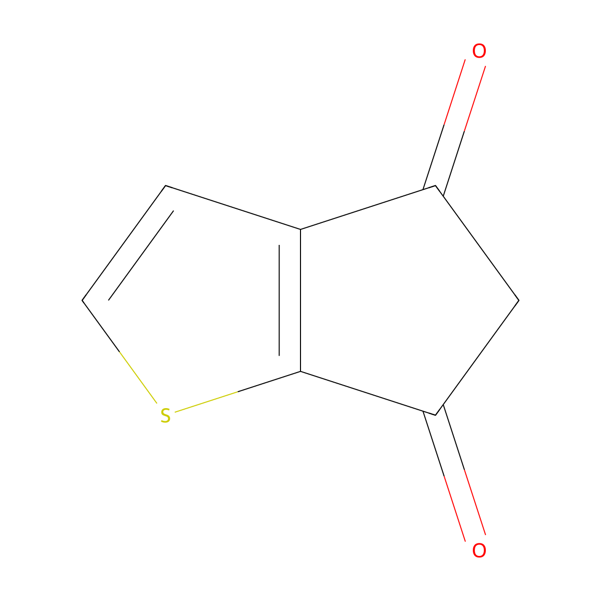 4H-Cyclopenta(b)thiophene-4,6(5H)-dione molecular structure, CAS 100925-76-6