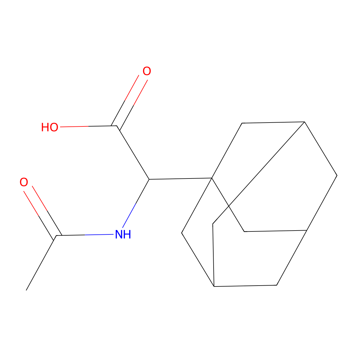 2-(Adamantan-1-yl)-2-acetamidoacetic acid molecular structure, CAS 100926-36-1