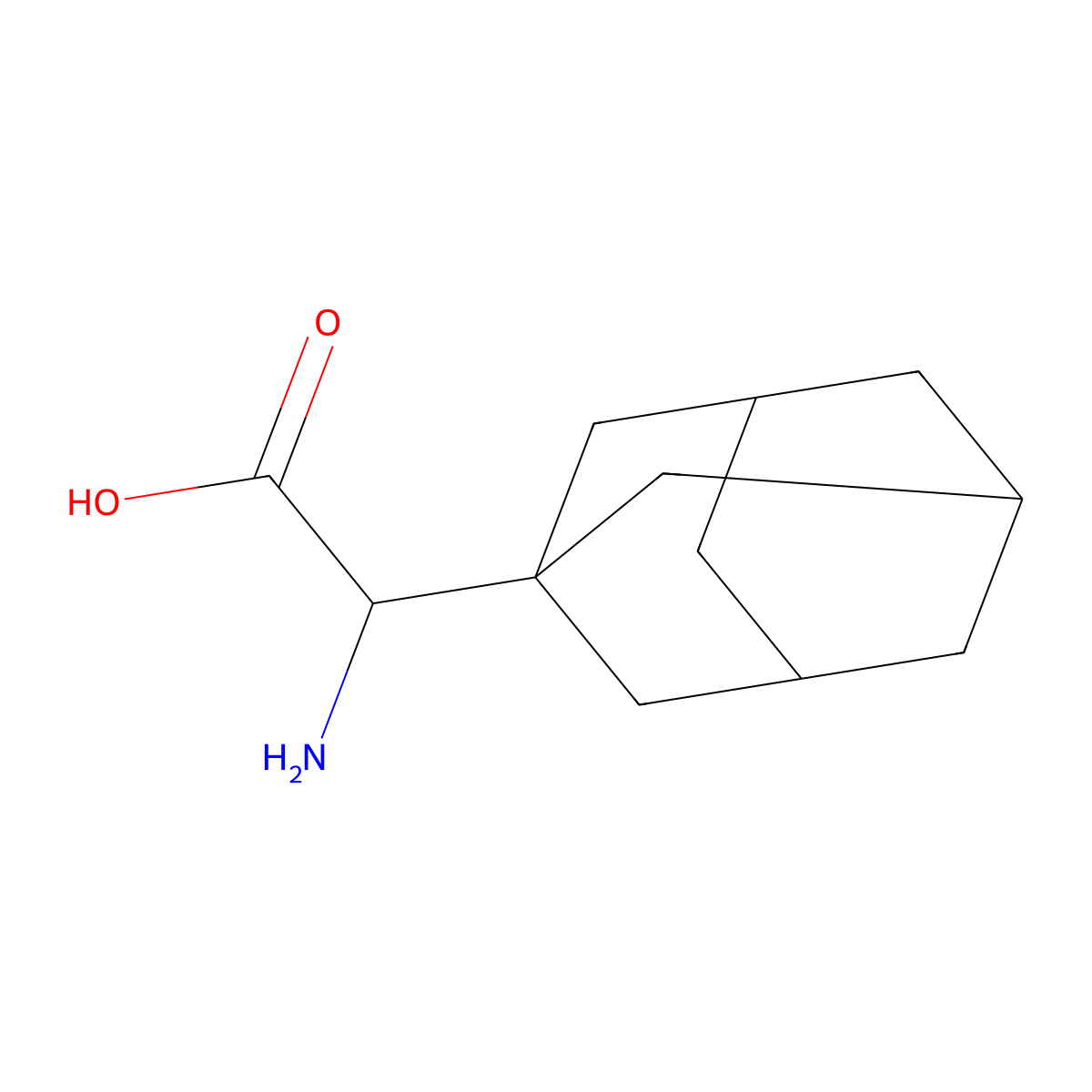 (R)-2-(Adamantan-1-yl)-2-aminoacetic acid molecular structure, CAS 100926-41-8