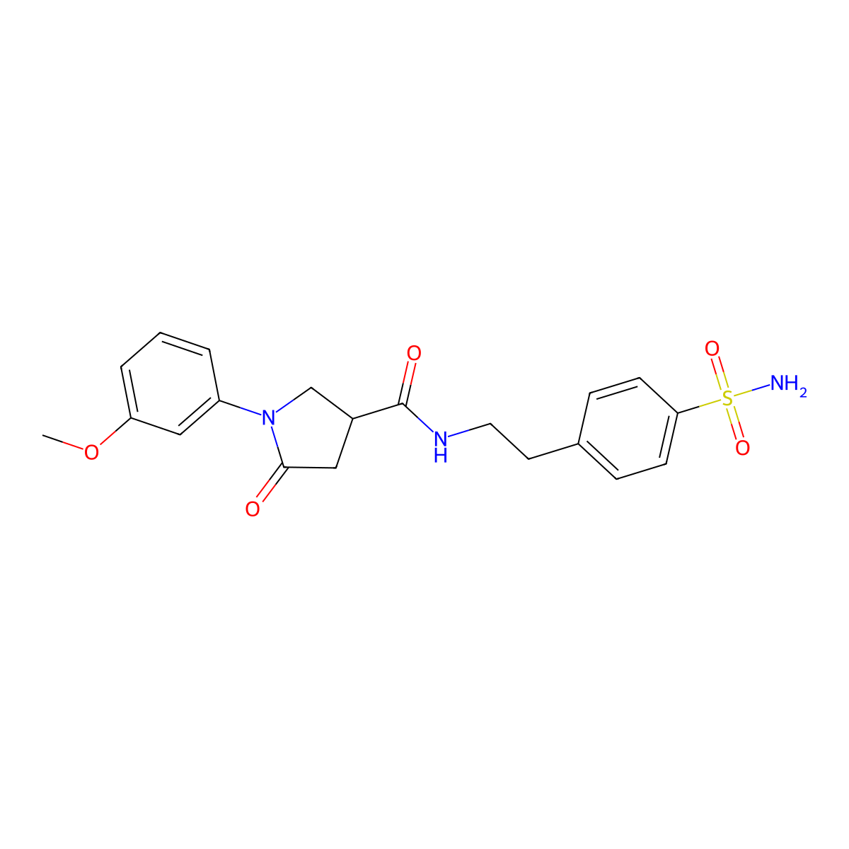 1-(3-methoxyphenyl)-5-oxo-N-[2-(4-sulfamoylphenyl)ethyl]pyrrolidine-3-carboxamide molecular structure, CAS 1009261-33-9
