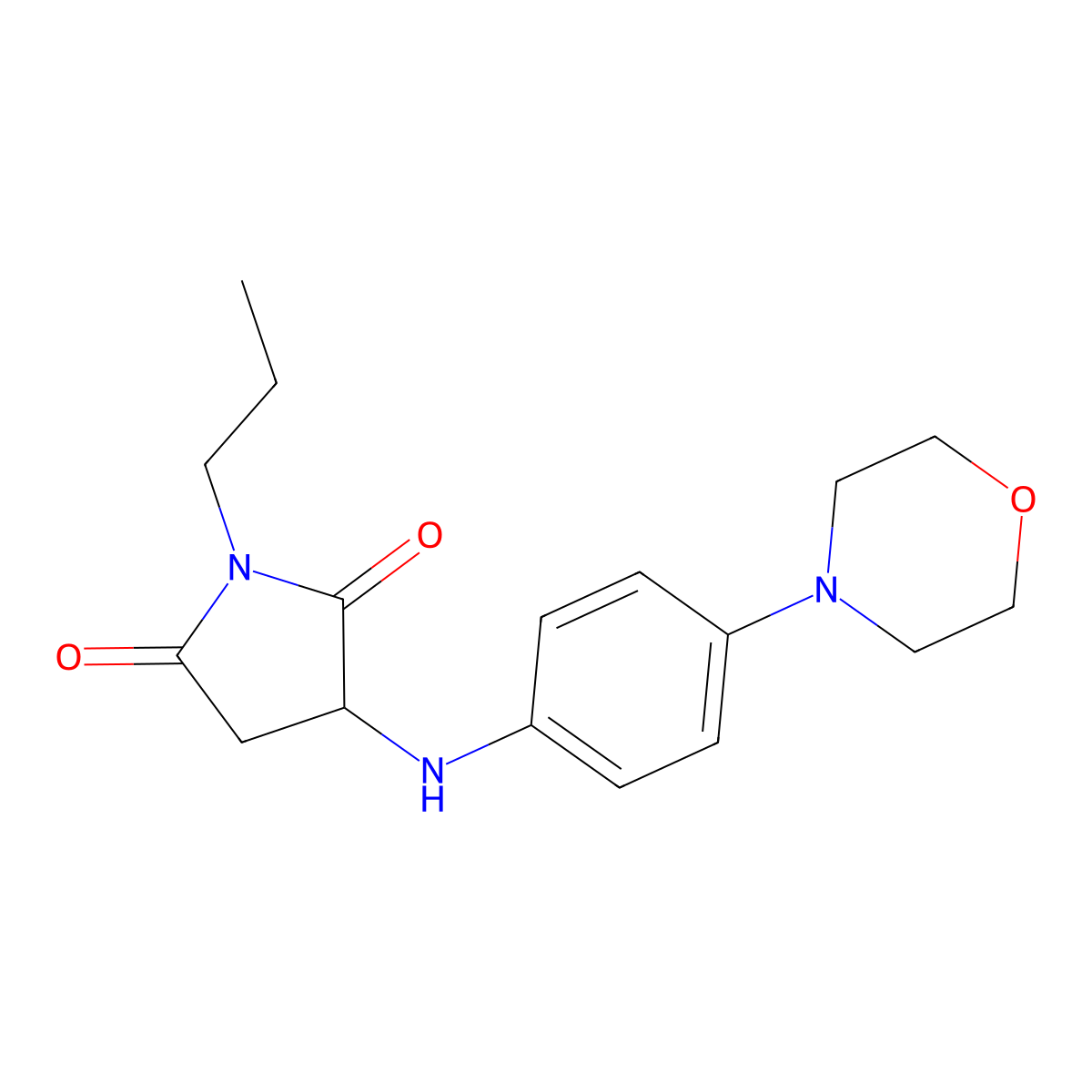 3-((4-Morpholinophenyl)amino)-1-propylpyrrolidine-2,5-dione molecular structure, CAS 1009262-62-7