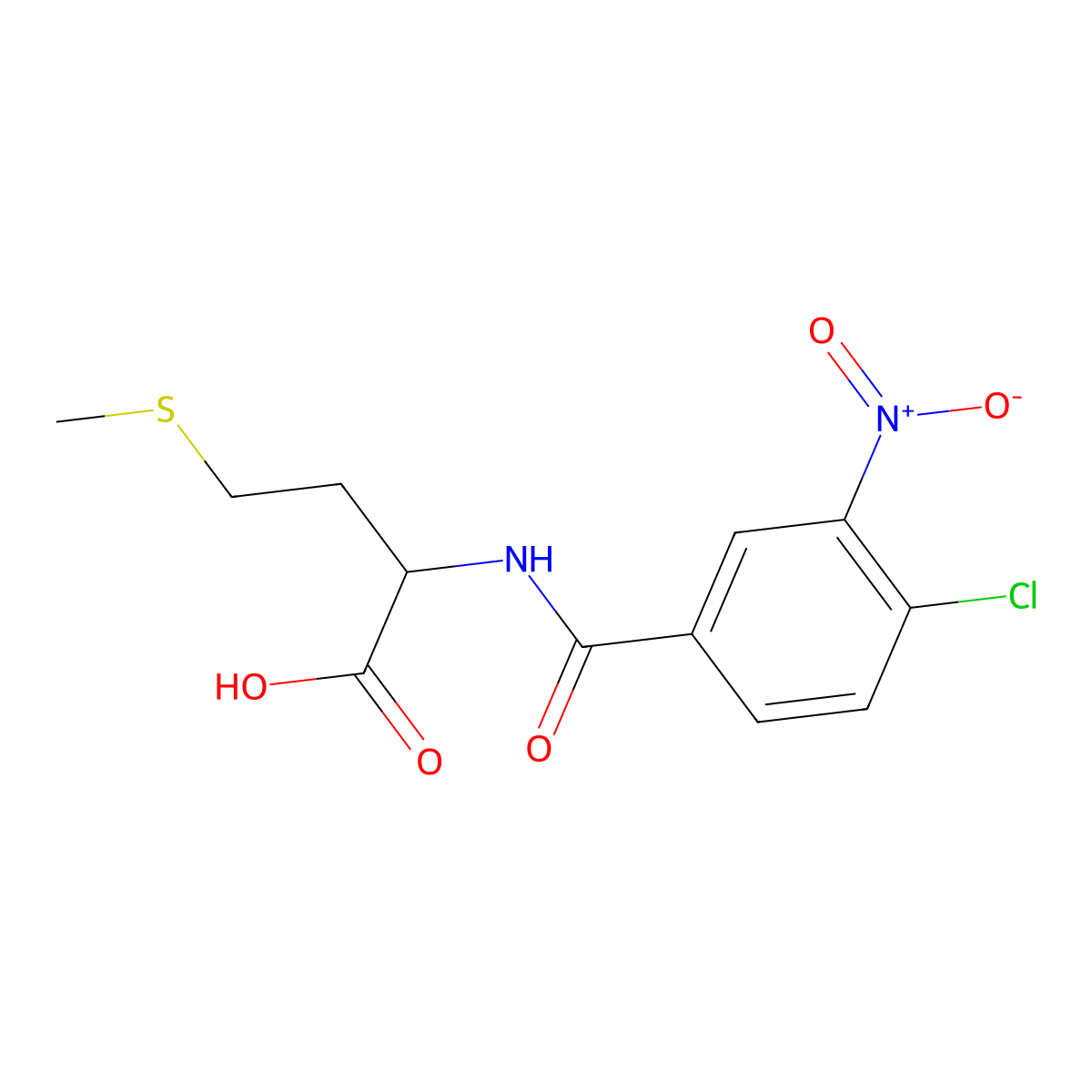2-[(4-Chloro-3-nitrophenyl)formamido]-4-(methylsulfanyl)butanoic acid molecular structure, CAS 1009266-08-3