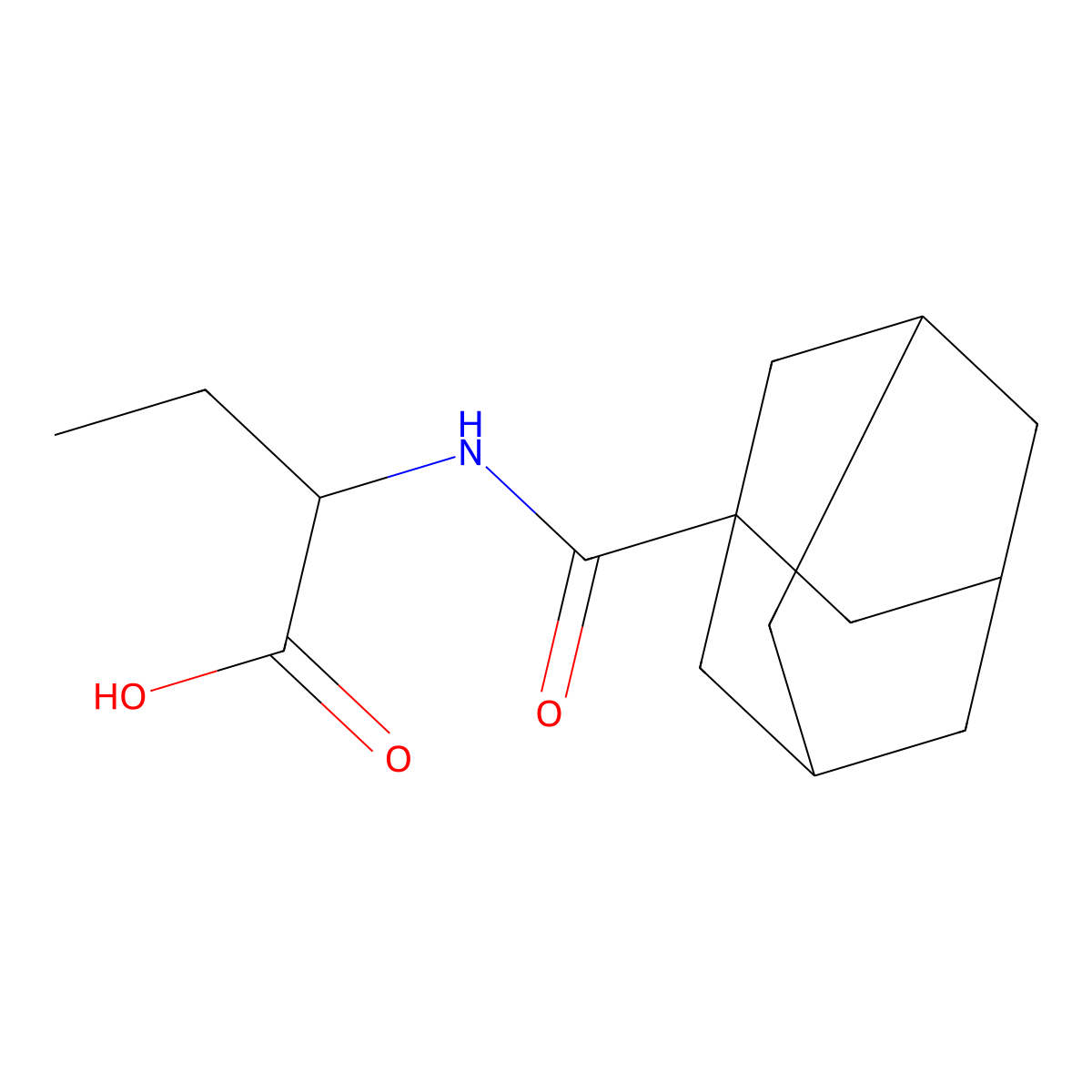 2-[(1-Adamantylcarbonyl)amino]butanoic acid molecular structure, CAS 1009266-16-3