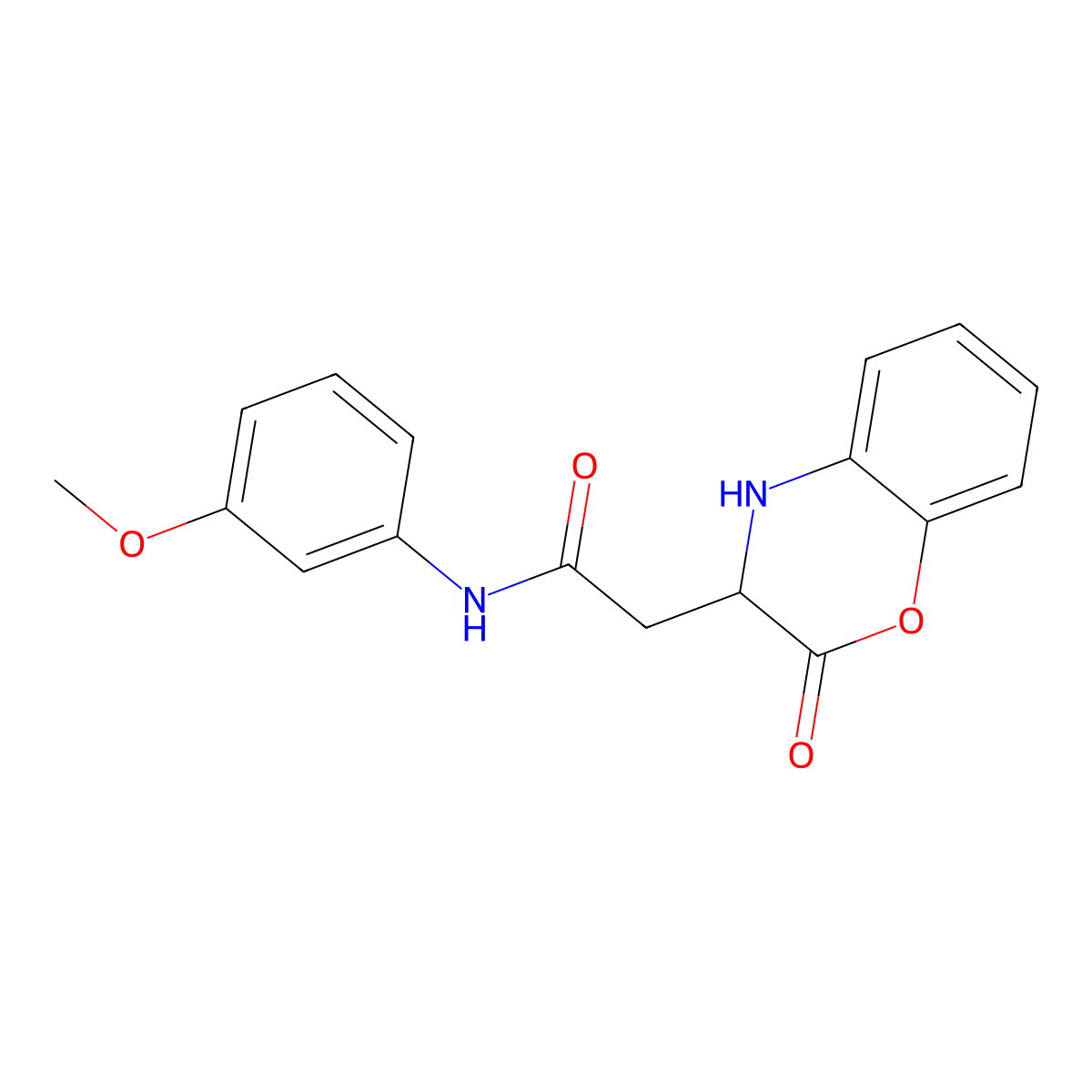 N-(3-methoxyphenyl)-2-(2-oxo-3,4-dihydro-1,4-benzoxazin-3-yl)acetamide molecular structure, CAS 1009266-81-2