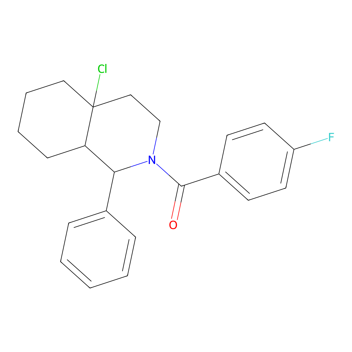 Isoquinoline, 4a-chloro-2-(4-fluorobenzoyl)decahydro-1-phenyl- molecular structure, CAS 1009271-26-4