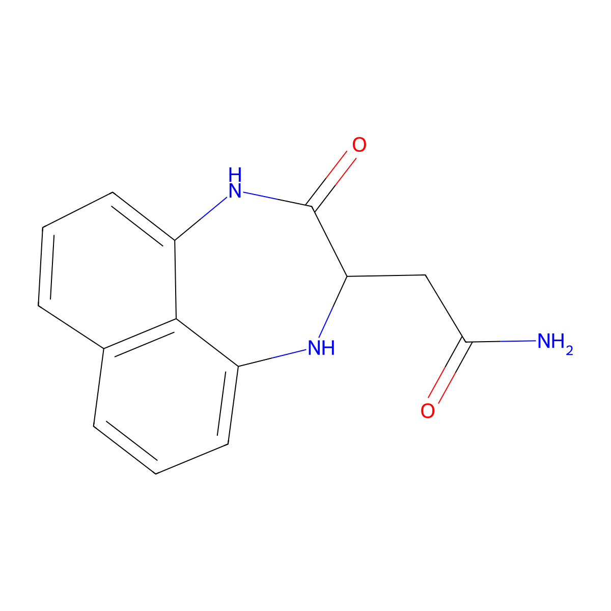 2-(3-Oxo-1,2,3,4-tetrahydronaphtho[1,8-ef][1,4]diazepin-2-yl)acetamide molecular structure, CAS 1009278-40-3
