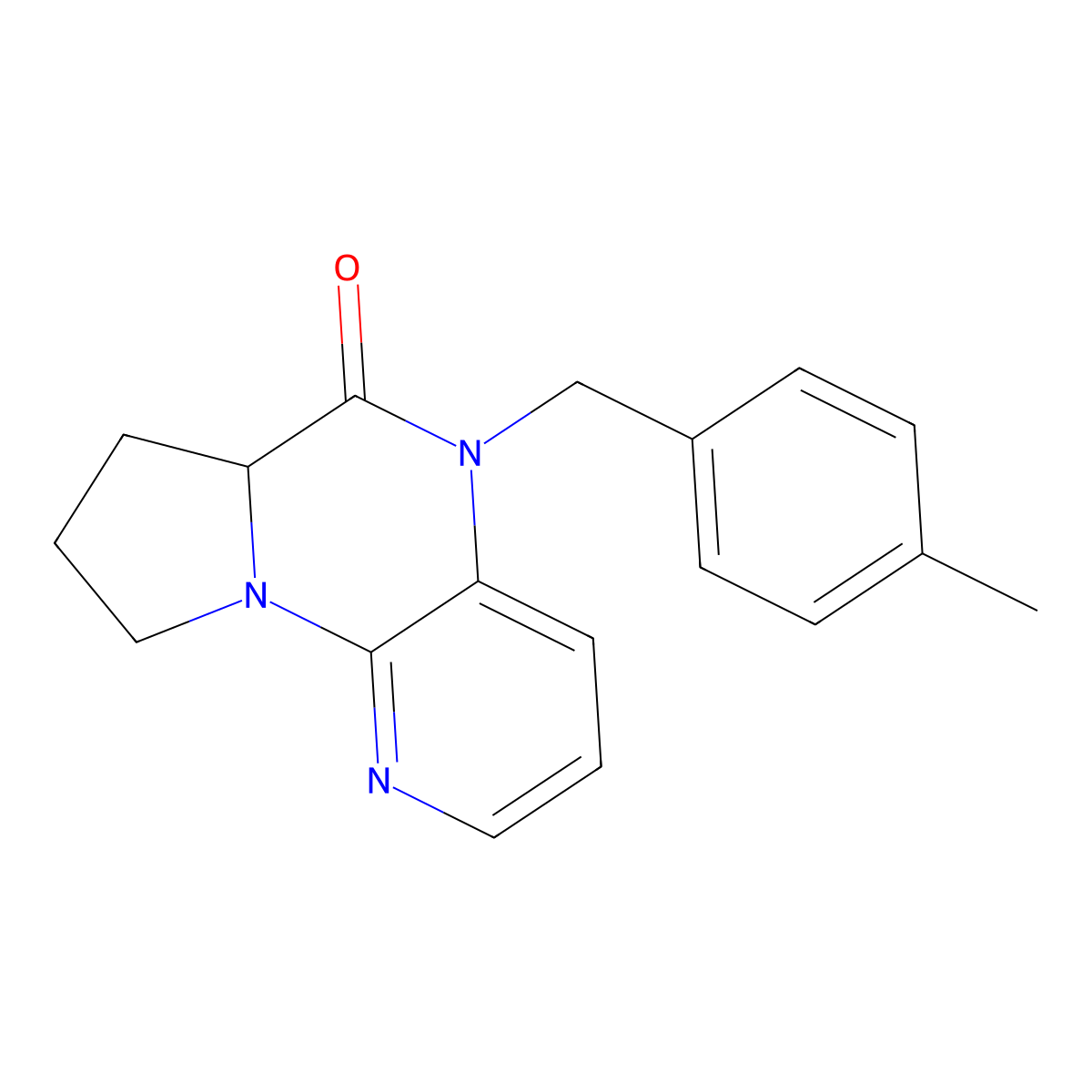 5-(4-methylbenzyl)-6a,7,8,9-tetrahydropyrido[3,2-e]pyrrolo[1,2-a]pyrazin-6(5H)-one molecular structure, CAS 1009282-30-7