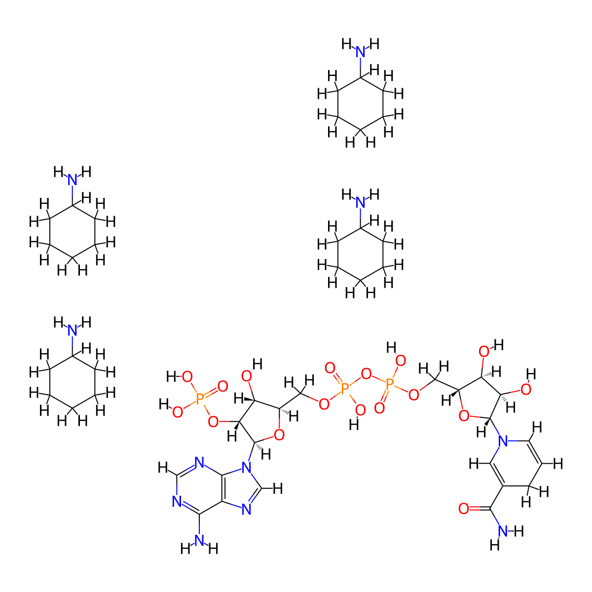 NADPH tetracyclohexanamine molecular structure, CAS 100929-71-3