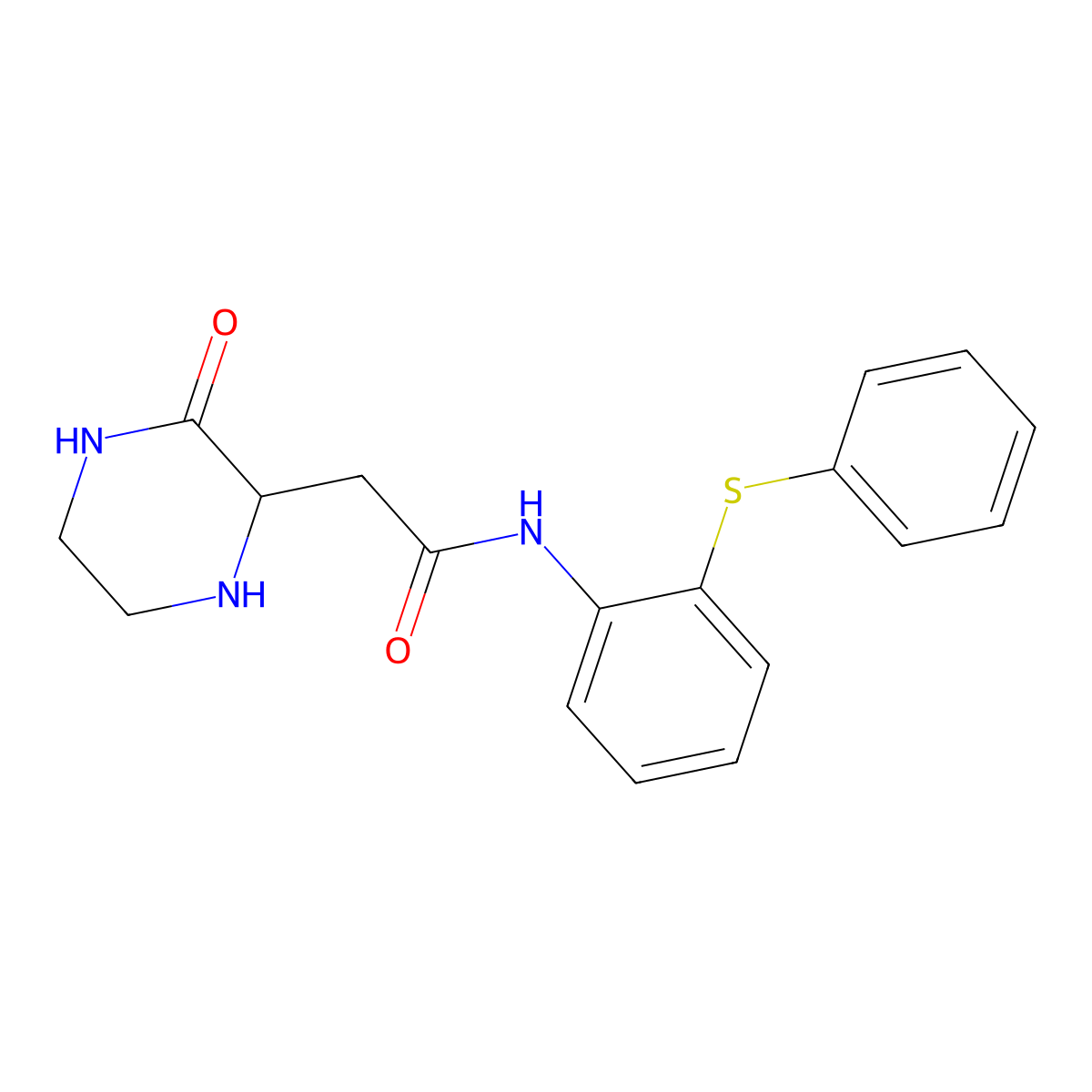 2-(3-oxo-2-piperazinyl)-N-[2-(phenylsulfanyl)phenyl]acetamide molecular structure, CAS 1009295-15-1