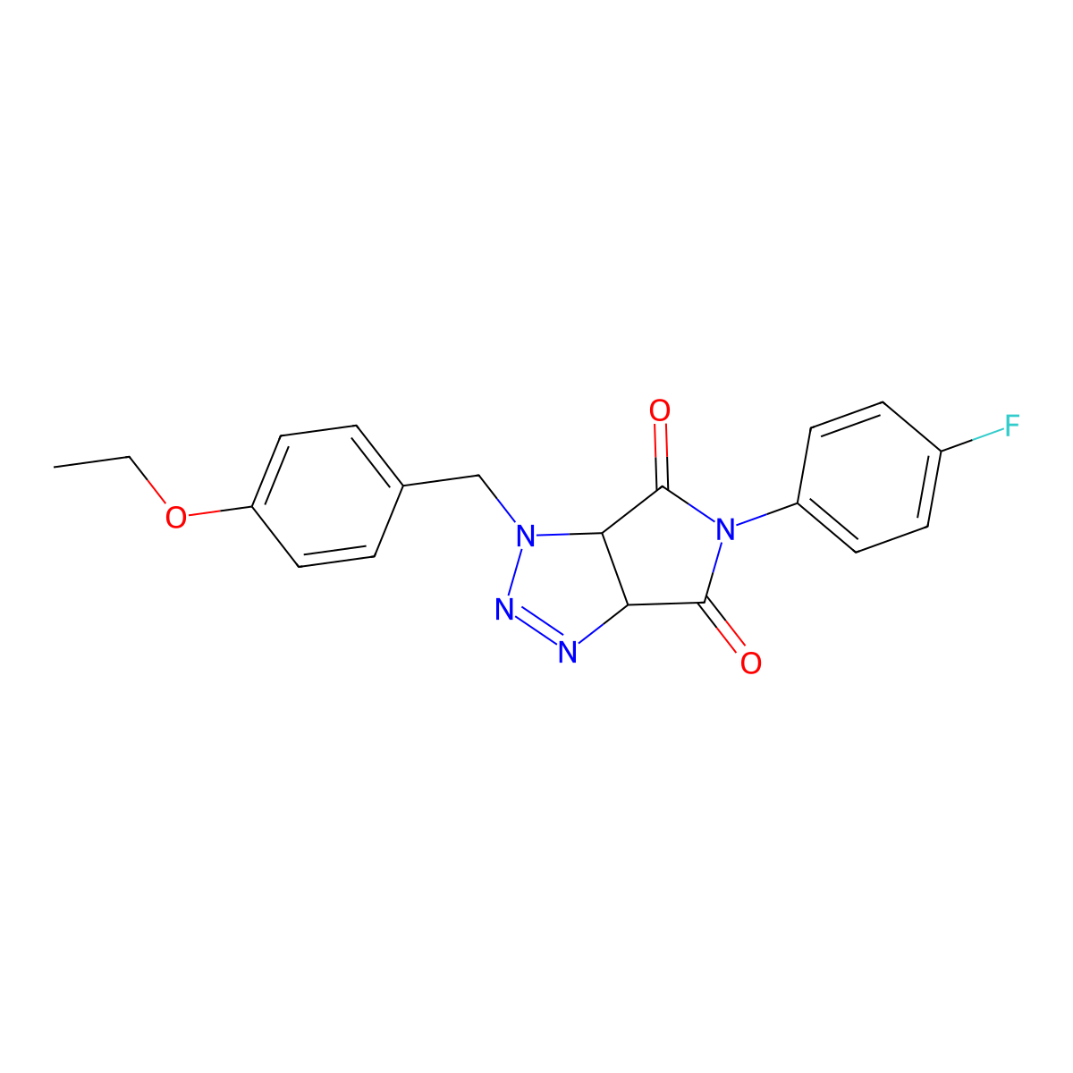 1-(4-ethoxybenzyl)-5-(4-fluorophenyl)-3a,6a-dihydropyrrolo[3,4-d][1,2,3]triazole-4,6(1H,5H)-dione molecular structure, CAS 1009295-36-6