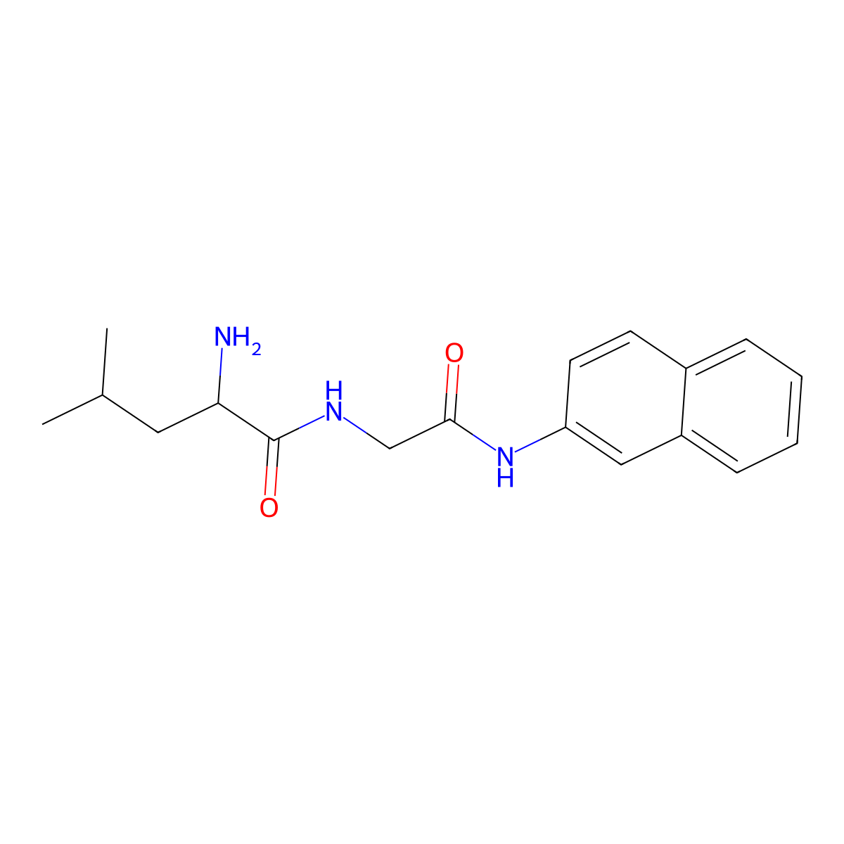L-leucylglycine 2-naphthylamide molecular structure, CAS 100930-00-5