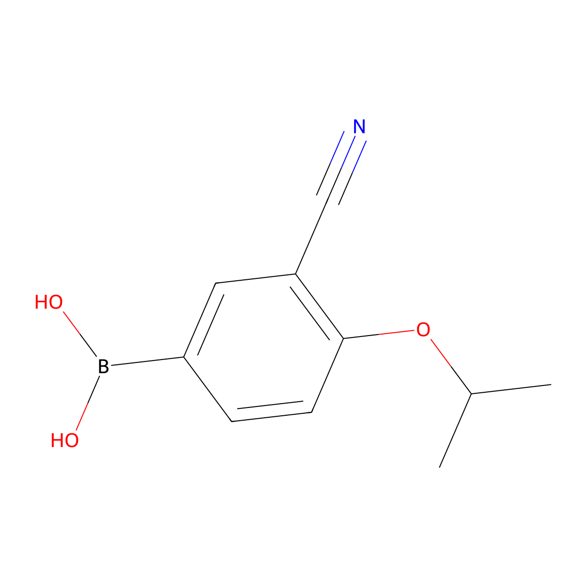 3-Cyano-4-isopropoxyphenylboronic acid molecular structure, CAS 1009303-59-6