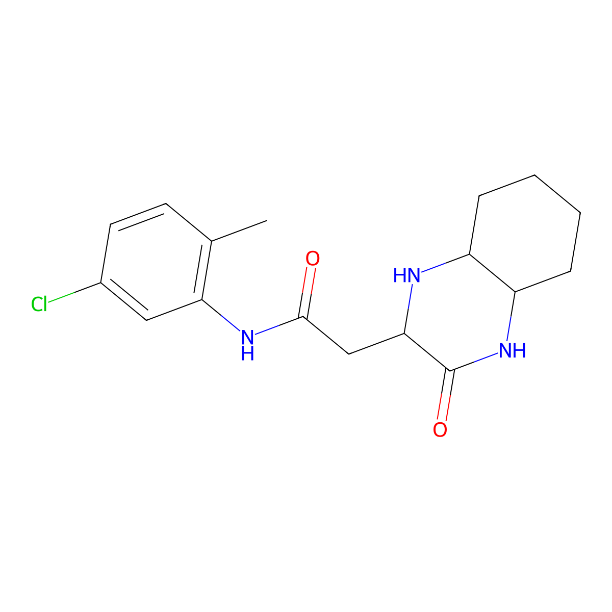 N-(5-chloro-2-methylphenyl)-2-(4-oxo-2,5-diazabicyclo[4.4.0]dec-3-yl)acetamide molecular structure, CAS 1009312-00-8