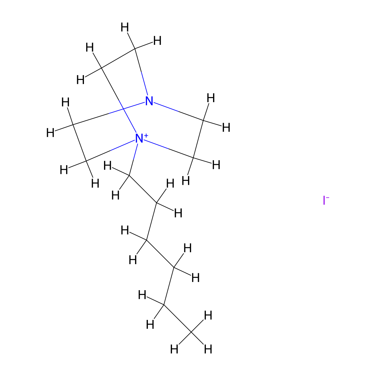 1-Hexyl-1,4-diazabicyclo[2.2.2]octan-1-ium Iodide molecular structure, CAS 1009321-13-4