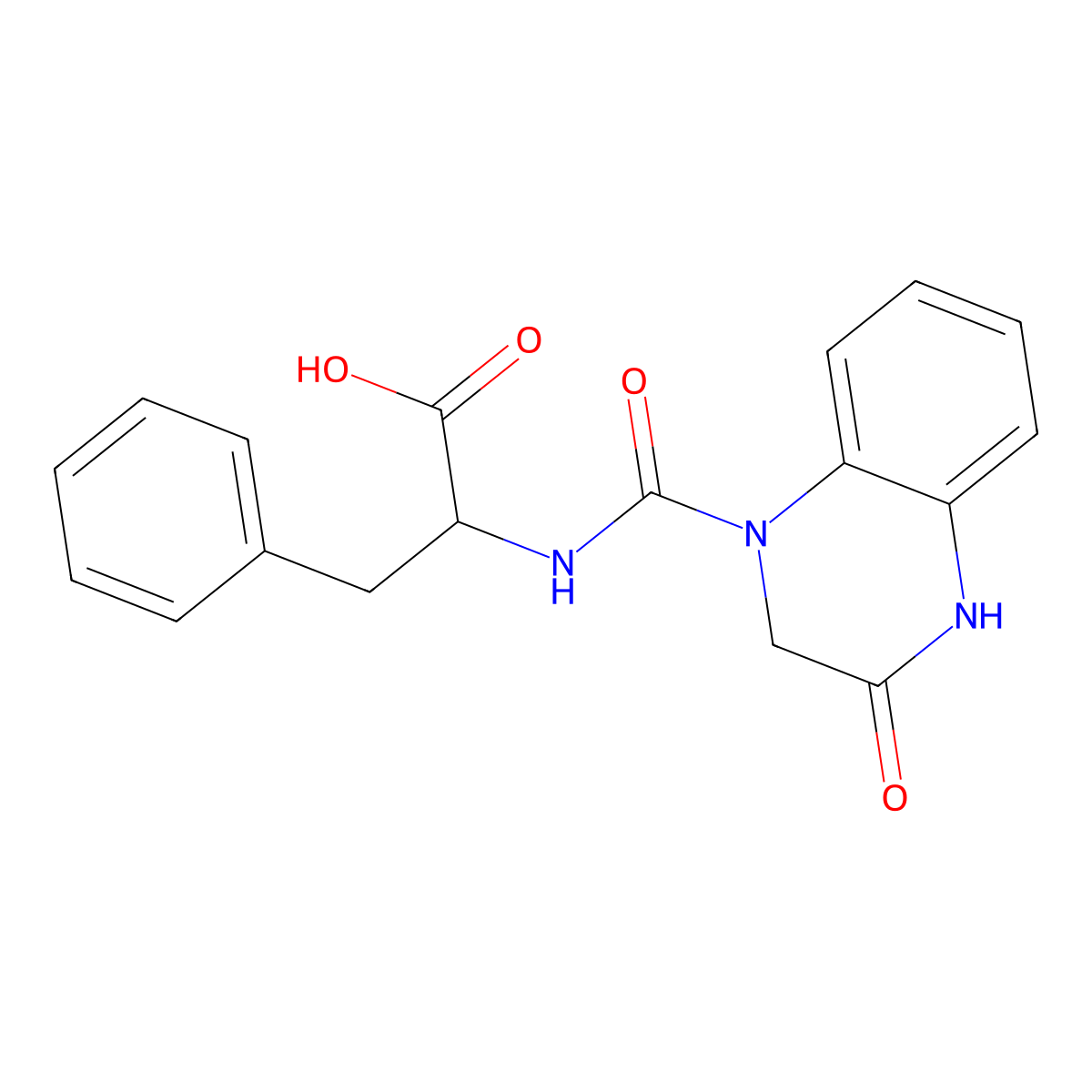 2-(3-Oxo-1,2,3,4-tetrahydroquinoxaline-1-carboxamido)-3-phenylpropanoic acid molecular structure, CAS 1009332-12-0