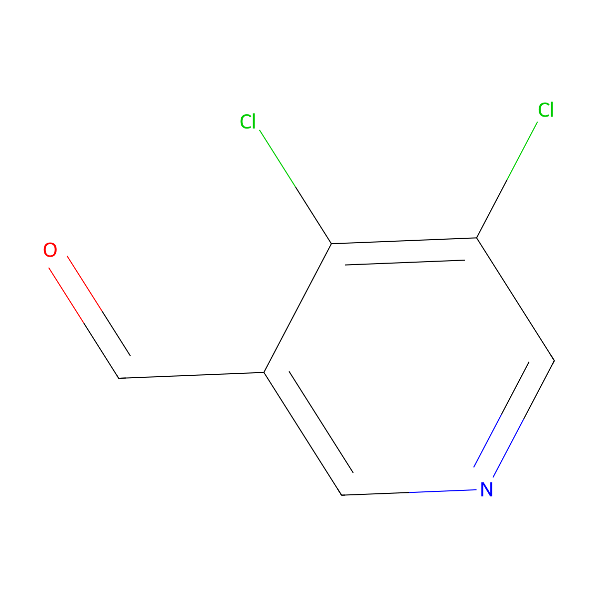 4,5-Dichloropyridine-3-carbaldehyde molecular structure, CAS 1009334-04-6