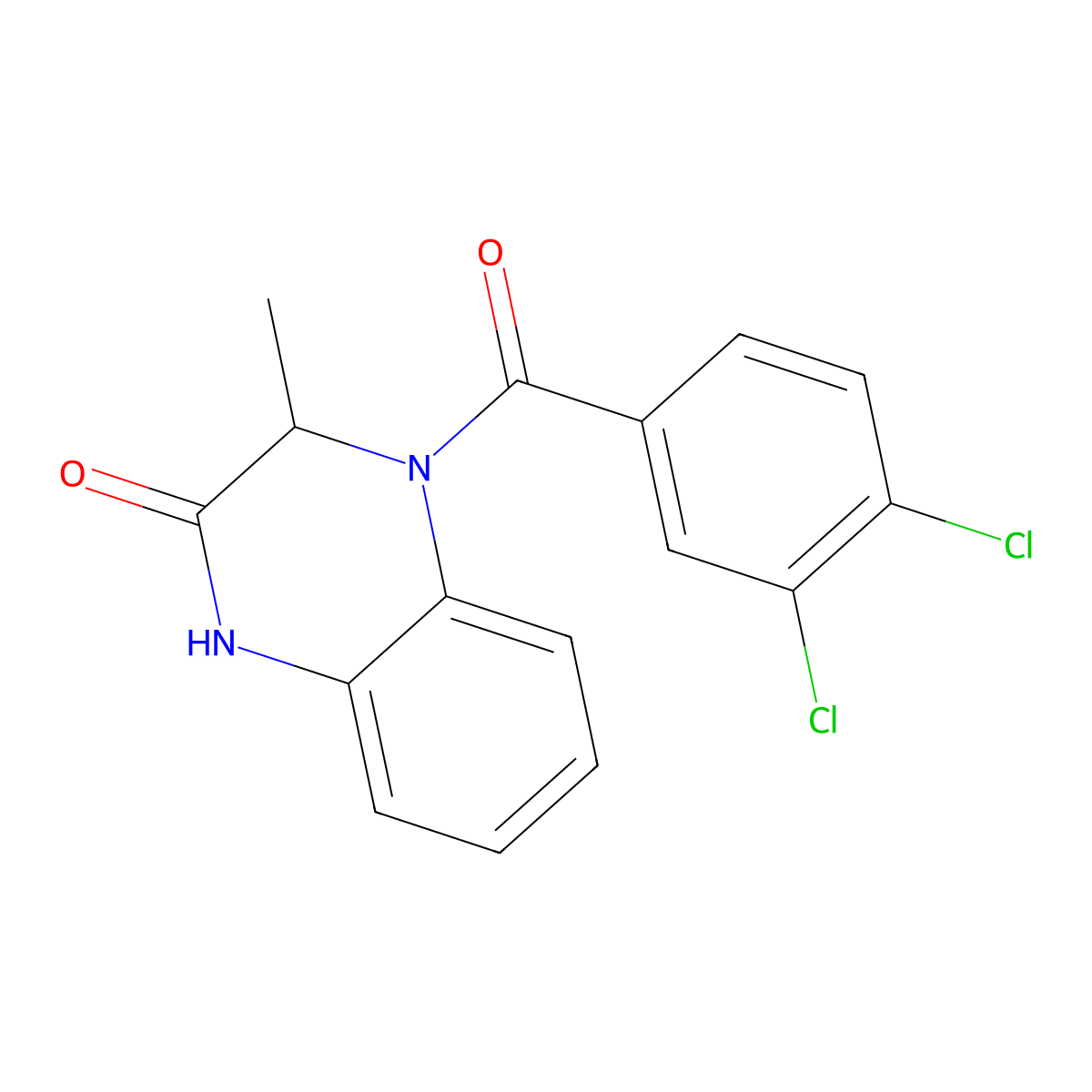4-(3,4-dichlorobenzoyl)-3-methyl-3,4-dihydro-2(1H)-quinoxalinone molecular structure, CAS 1009335-95-8