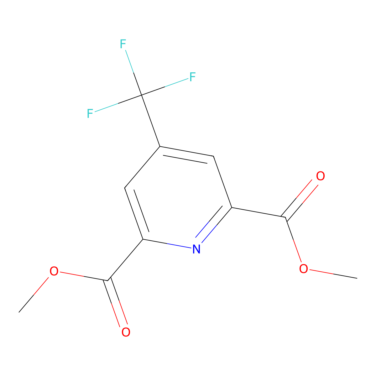 2,6-Dimethyl 4-(trifluoromethyl)-2,6-pyridinedicarboxylate molecular structure, CAS 1009339-36-9