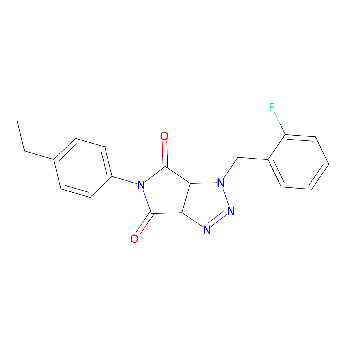 5-(4-ethylphenyl)-1-(2-fluorobenzyl)-3a,6a-dihydropyrrolo[3,4-d][1,2,3]triazole-4,6(1H,5H)-dione molecular structure, CAS 1009340-23-1
