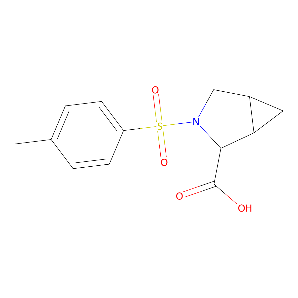 3-[(4-Methylphenyl)sulfonyl]-3-azabicyclo[3.1.0]hexane-2-carboxylic acid molecular structure, CAS 1009343-76-3
