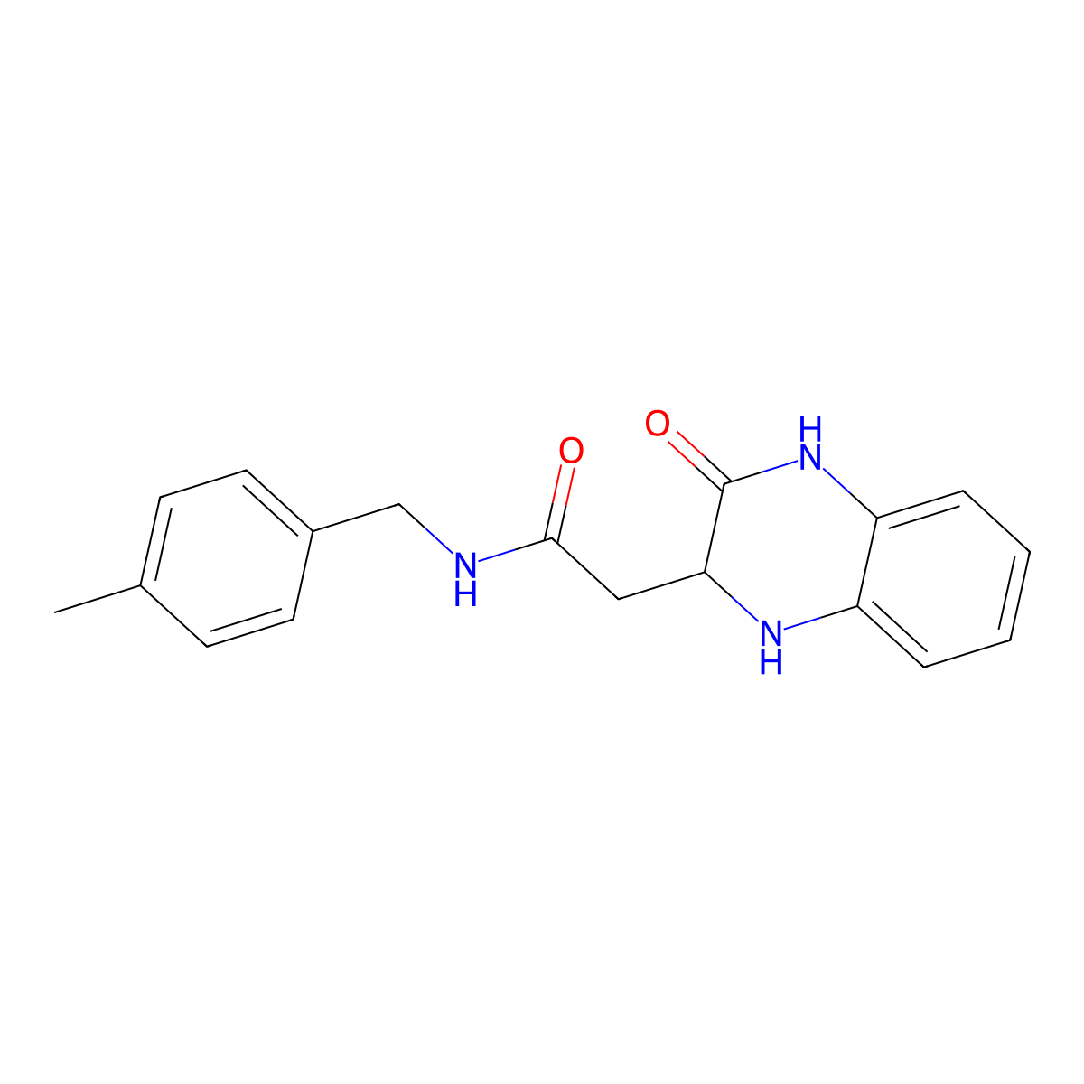 N-(4-methylbenzyl)-2-(3-oxo-1,2,3,4-tetrahydro-2-quinoxalinyl)acetamide molecular structure, CAS 1009345-23-6