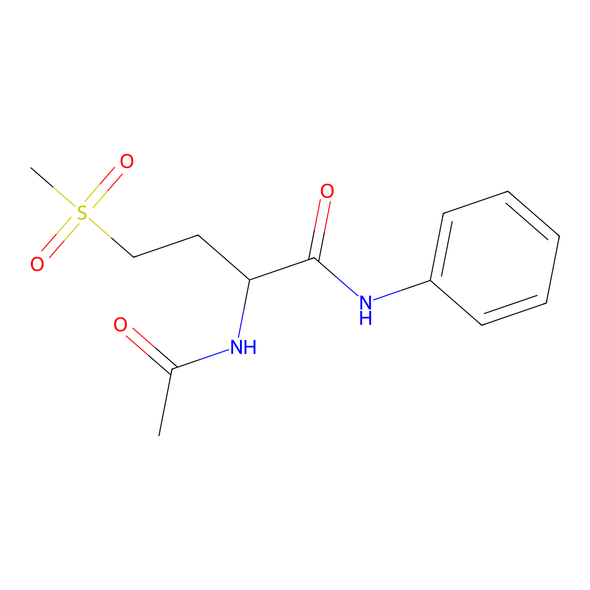 2-acetamido-4-methylsulfonyl-N-phenylbutanamide molecular structure, CAS 1009348-89-3
