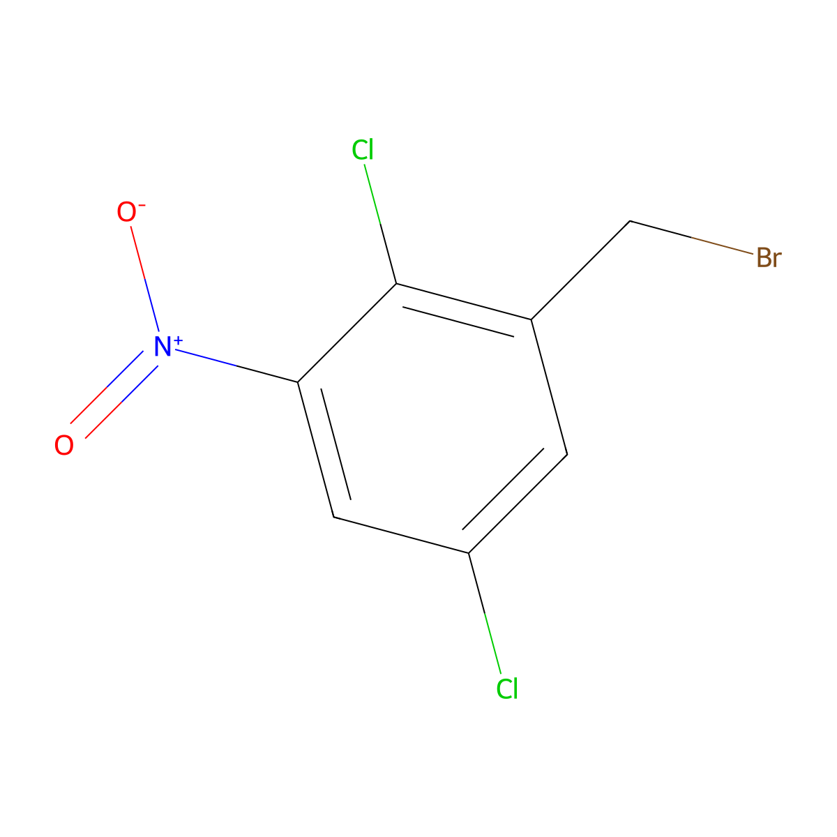 1-(Bromomethyl)-2,5-dichloro-3-nitrobenzene molecular structure, CAS 1009349-32-9