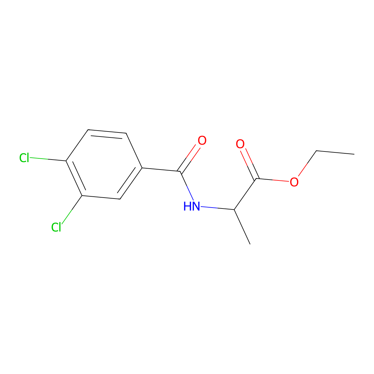 2-(3,4-Dichloro-benzoylamino)-propionic acid ethyl ester molecular structure, CAS 1009351-64-7