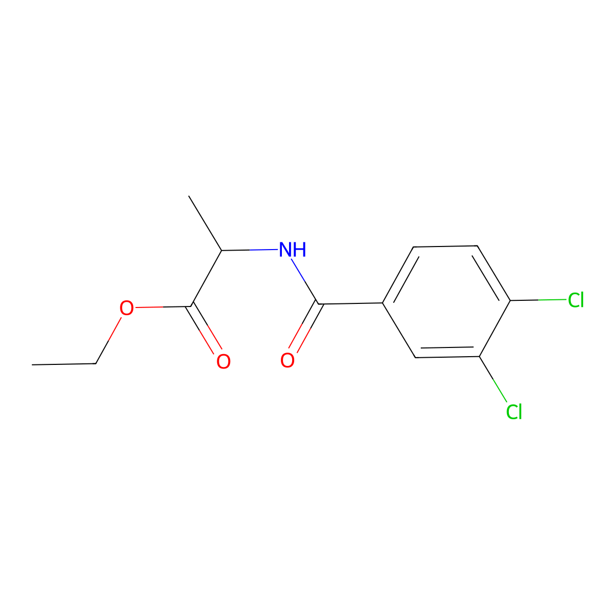 2-(3,4-Dichloro-benzoylamino)-propionic acid ethyl ester molecular structure, CAS 1009351-64-7