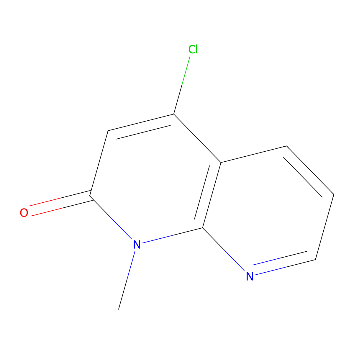 4-Chloro-1-methyl-1,8-naphthyridin-2(1H)-one molecular structure, CAS 1009360-86-4