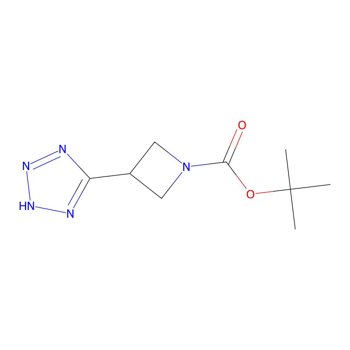 tert-Butyl 3-(2H-tetrazol-5-yl)azetidine-1-carboxylate molecular structure, CAS 1009367-63-8