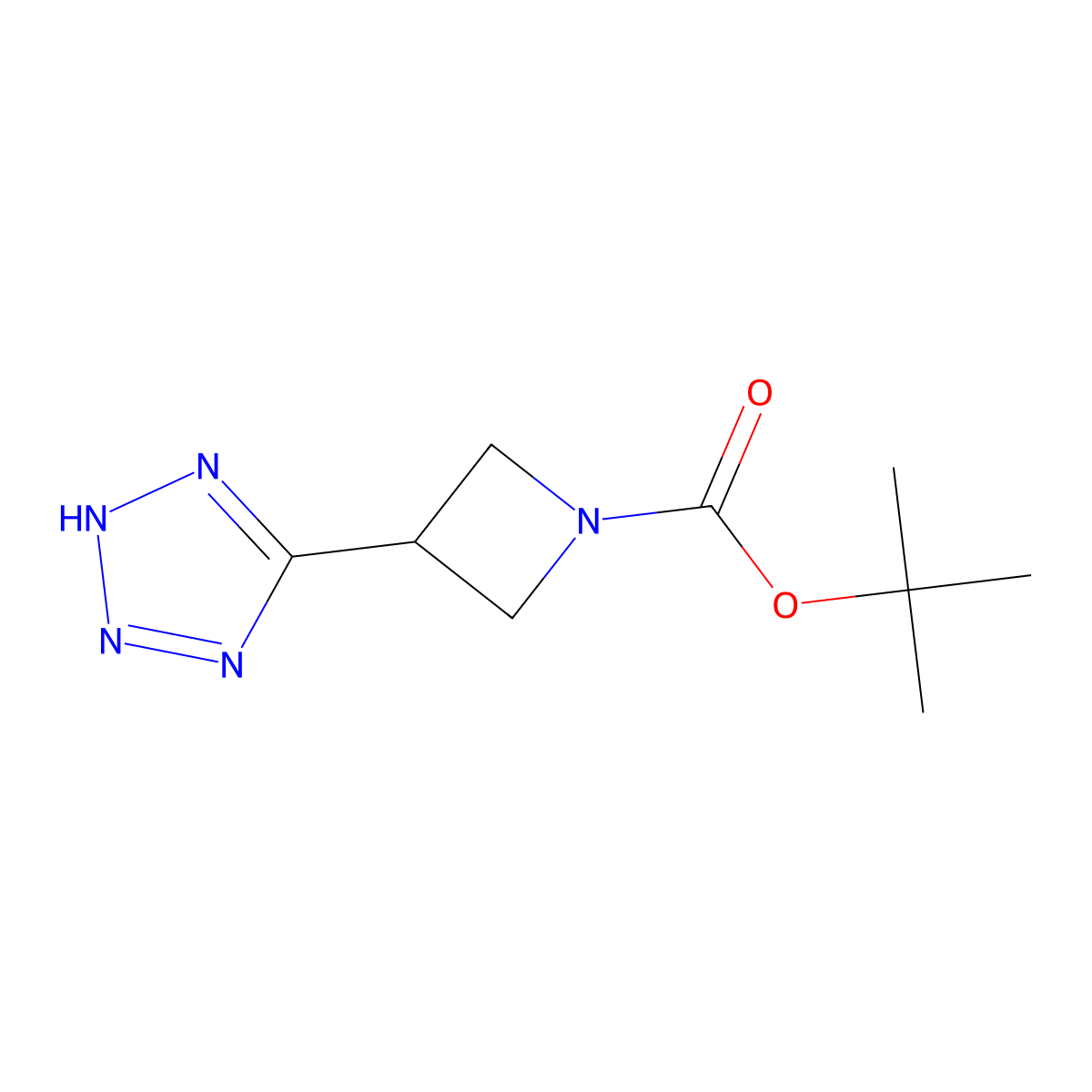 tert-Butyl 3-(2H-tetrazol-5-yl)azetidine-1-carboxylate molecular structure, CAS 1009367-63-8