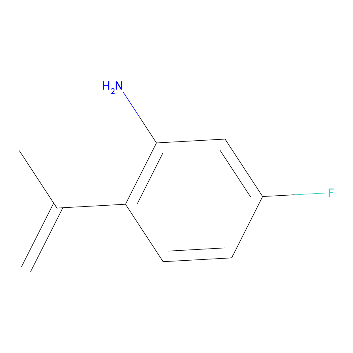 5-Fluoro-2-(1-methylethenyl)benzenamine molecular structure, CAS 1009367-66-1
