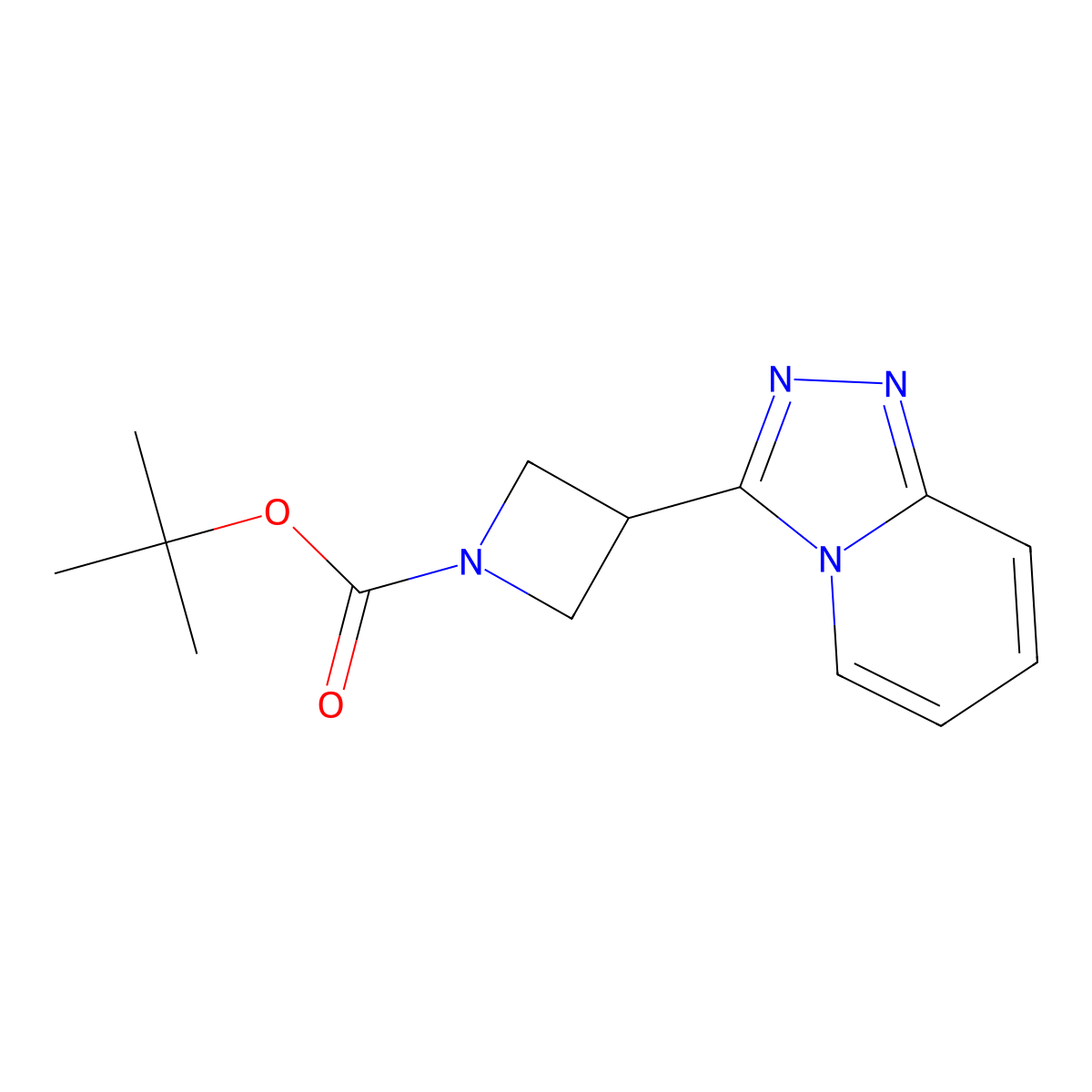 Tert-butyl 3-{[1,2,4]triazolo[4,3-a]pyridin-3-yl}azetidine-1-carboxylate molecular structure, CAS 1009368-08-4