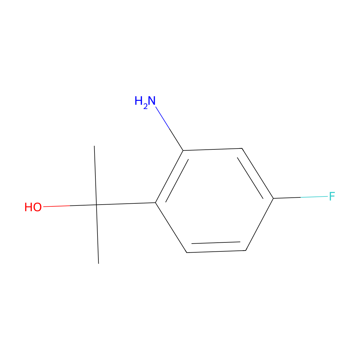 2-(2-Amino-4-fluorophenyl)propan-2-ol molecular structure, CAS 1009368-27-7