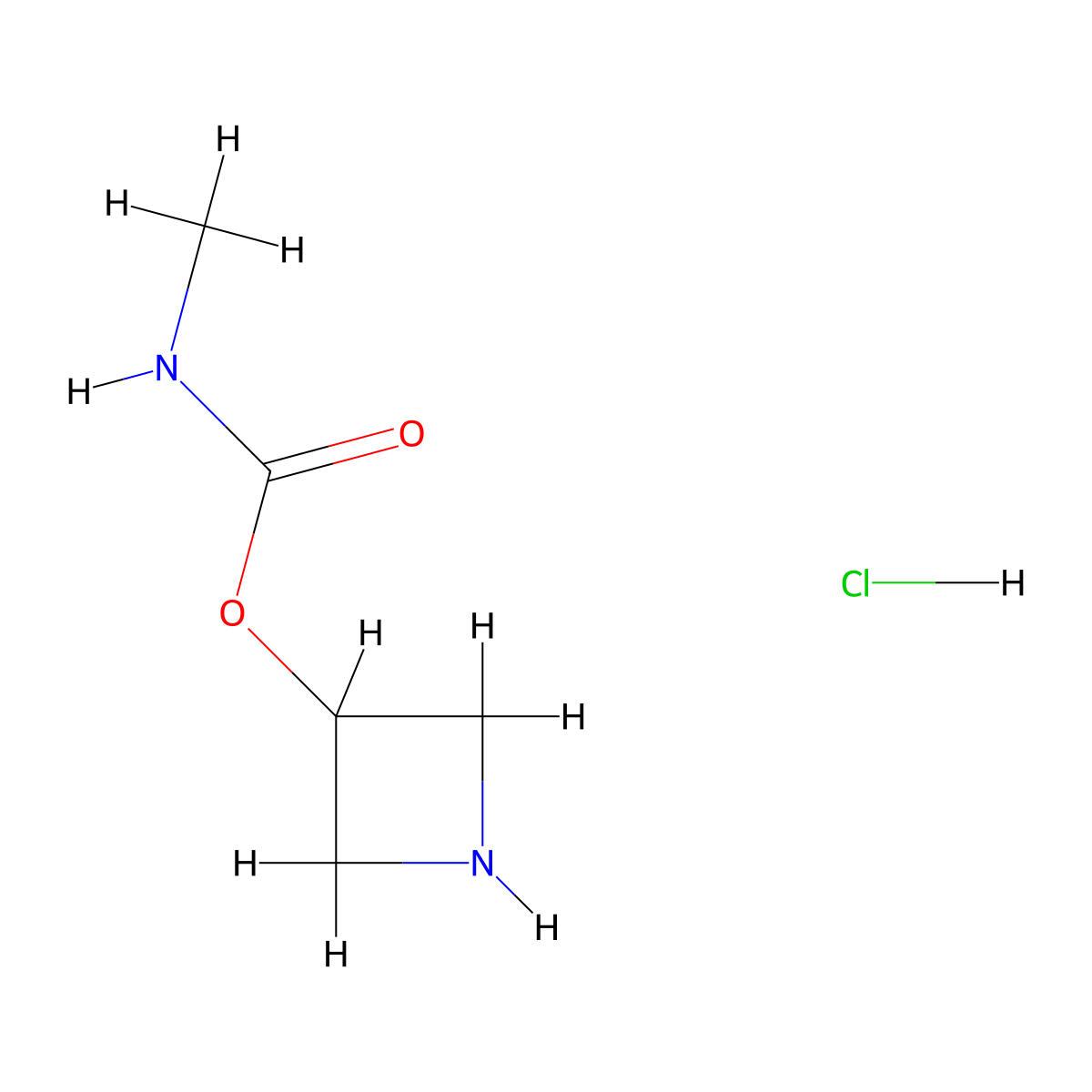 azetidin-3-yl N-methylcarbamate hydrochloride molecular structure, CAS 1009368-29-9