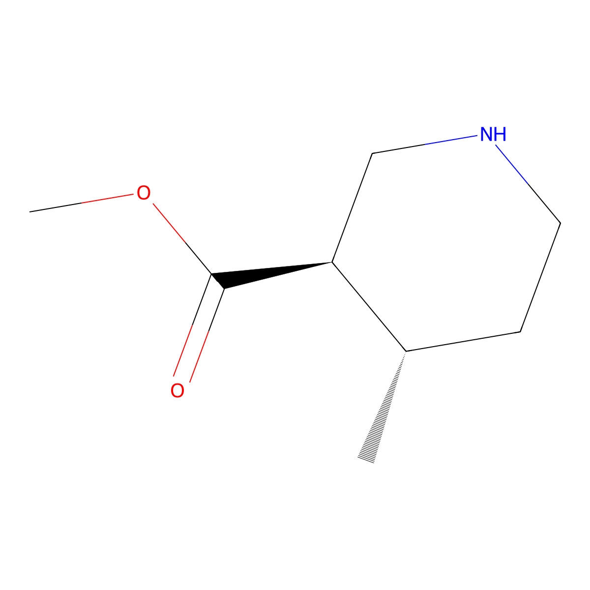 methyl (3R,4S)-4-methylpiperidine-3-carboxylate molecular structure, CAS 1009376-56-0